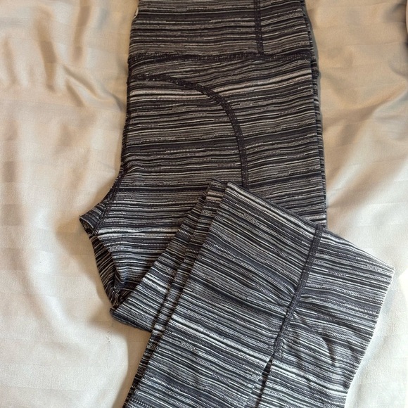 lululemon athletica Pants - lululemon athletica Black and White Striped Leggings